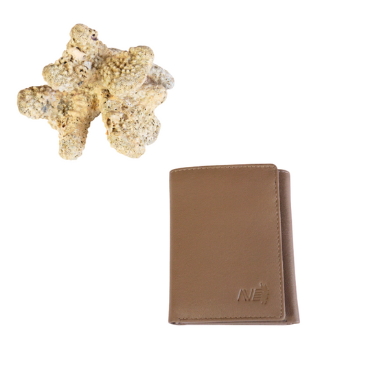 TriFold - Original Leather Wallet  (Taupe Color) - Nera