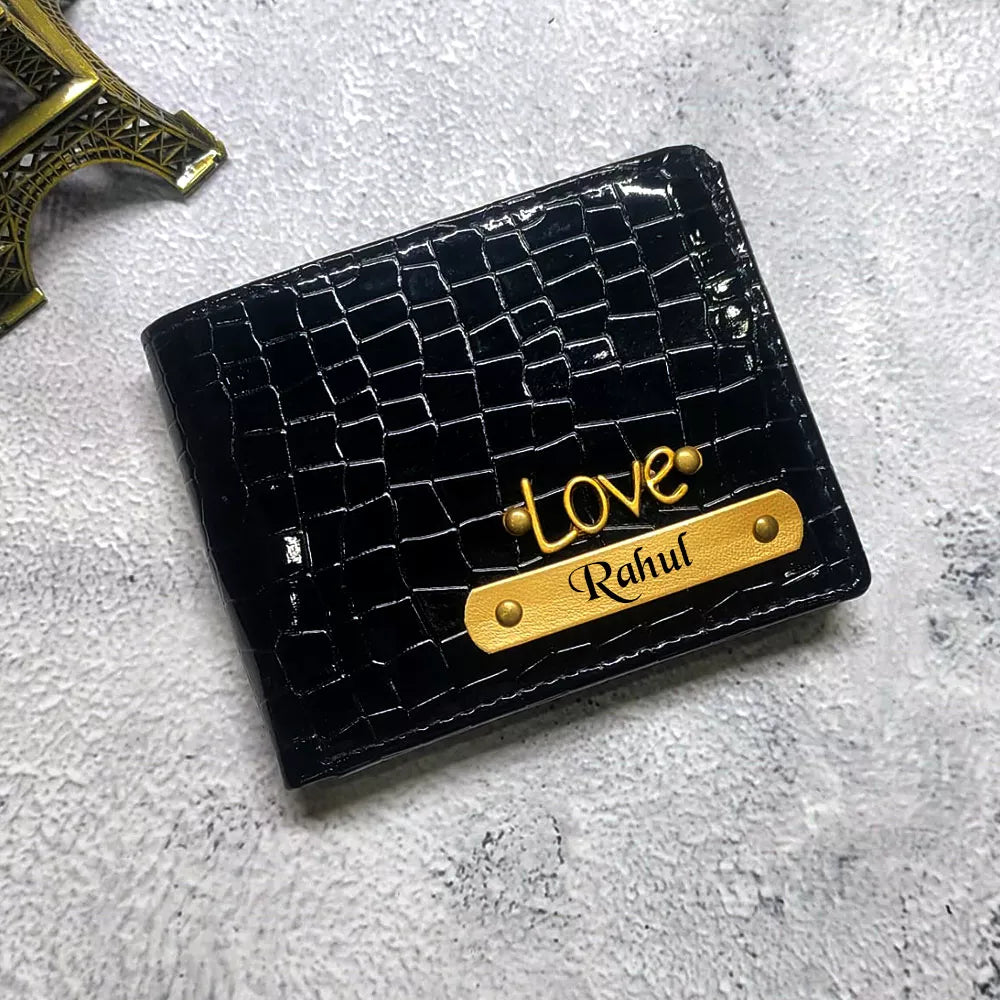 Leather Croc Wallet for Men - Nera