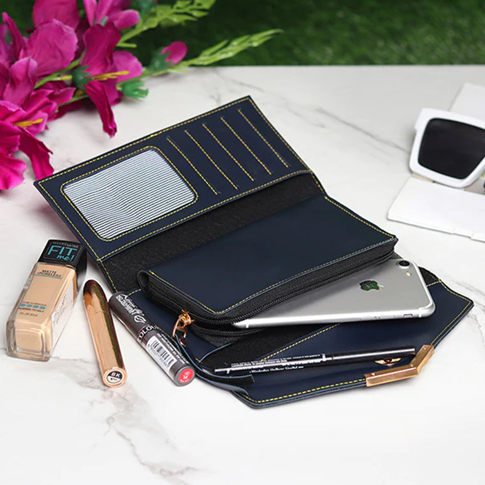 Ladies 3 fold Clutch Wallet