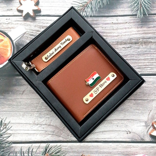 Men Wallet Keychain Combo