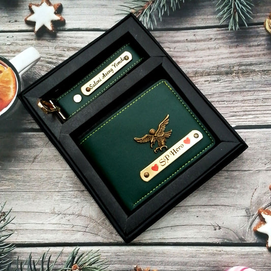 Men Wallet Keychain Combo