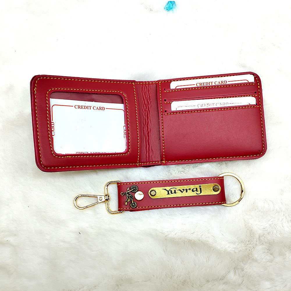 Men Wallet Keychain Combo