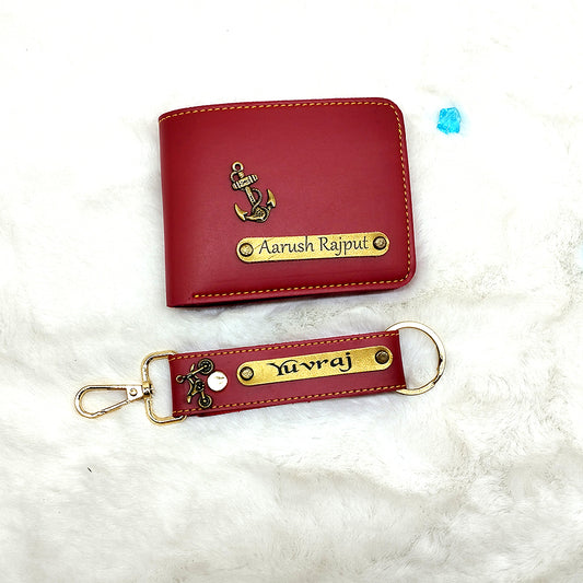 Men Wallet Keychain Combo