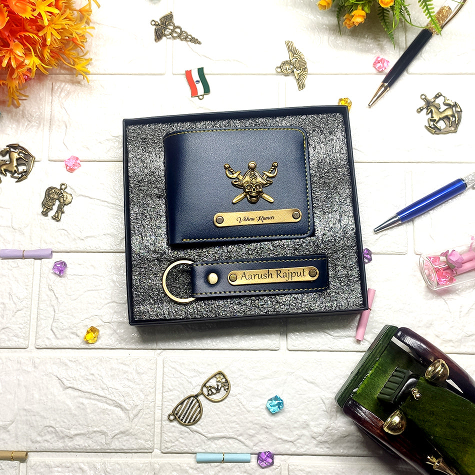 Men Wallet Keychain Combo