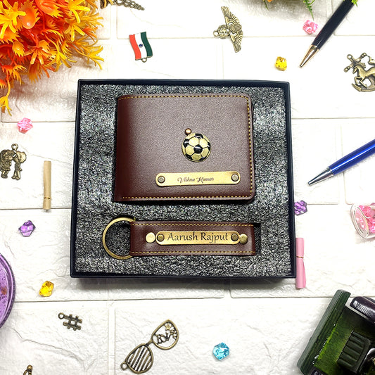 Men Wallet Keychain Combo