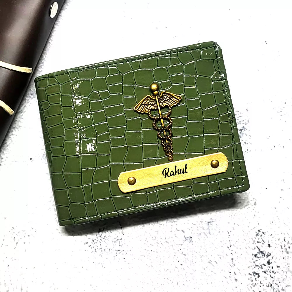 Leather Croc Wallet for Men - Nera