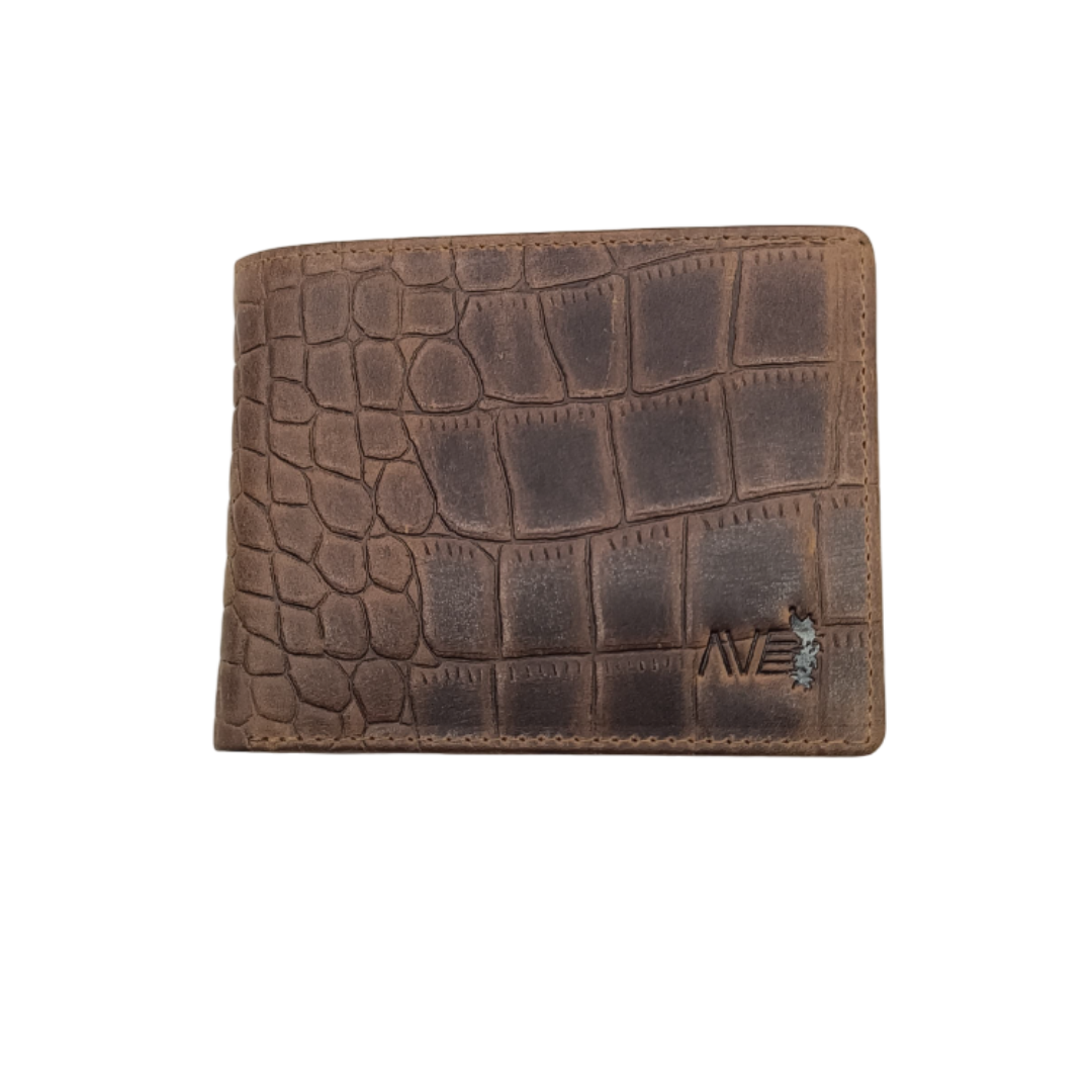 Croco -  Made with Full Grain Leather Wallet