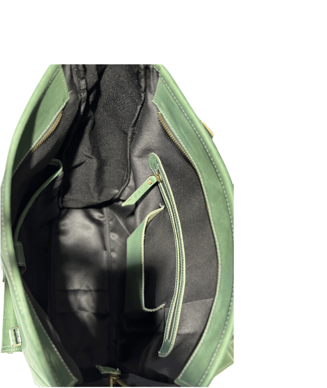 Buy Green Backpack Leather bag Online | Neraleather bags — Nera Exim Leather Bag